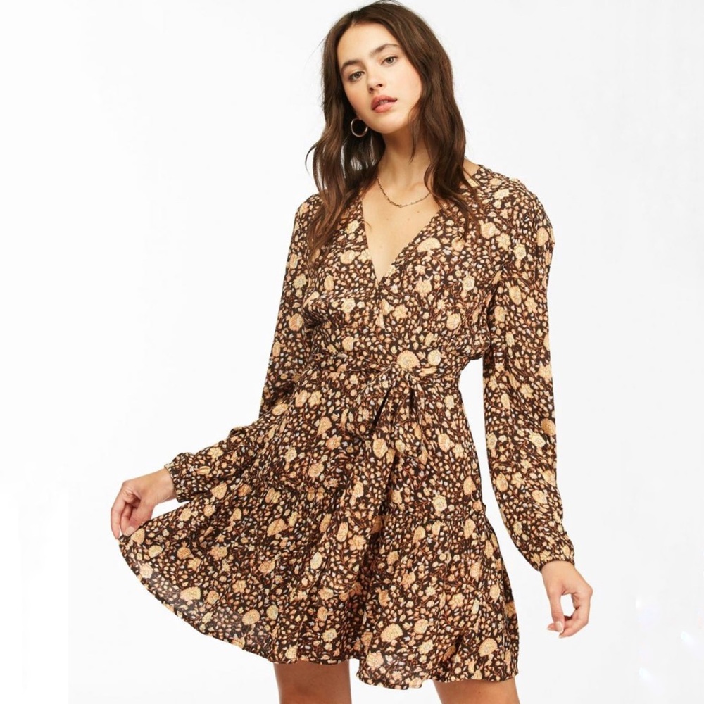BILLABONG GOLDEN GLOW DRESS BLACK , sz Med